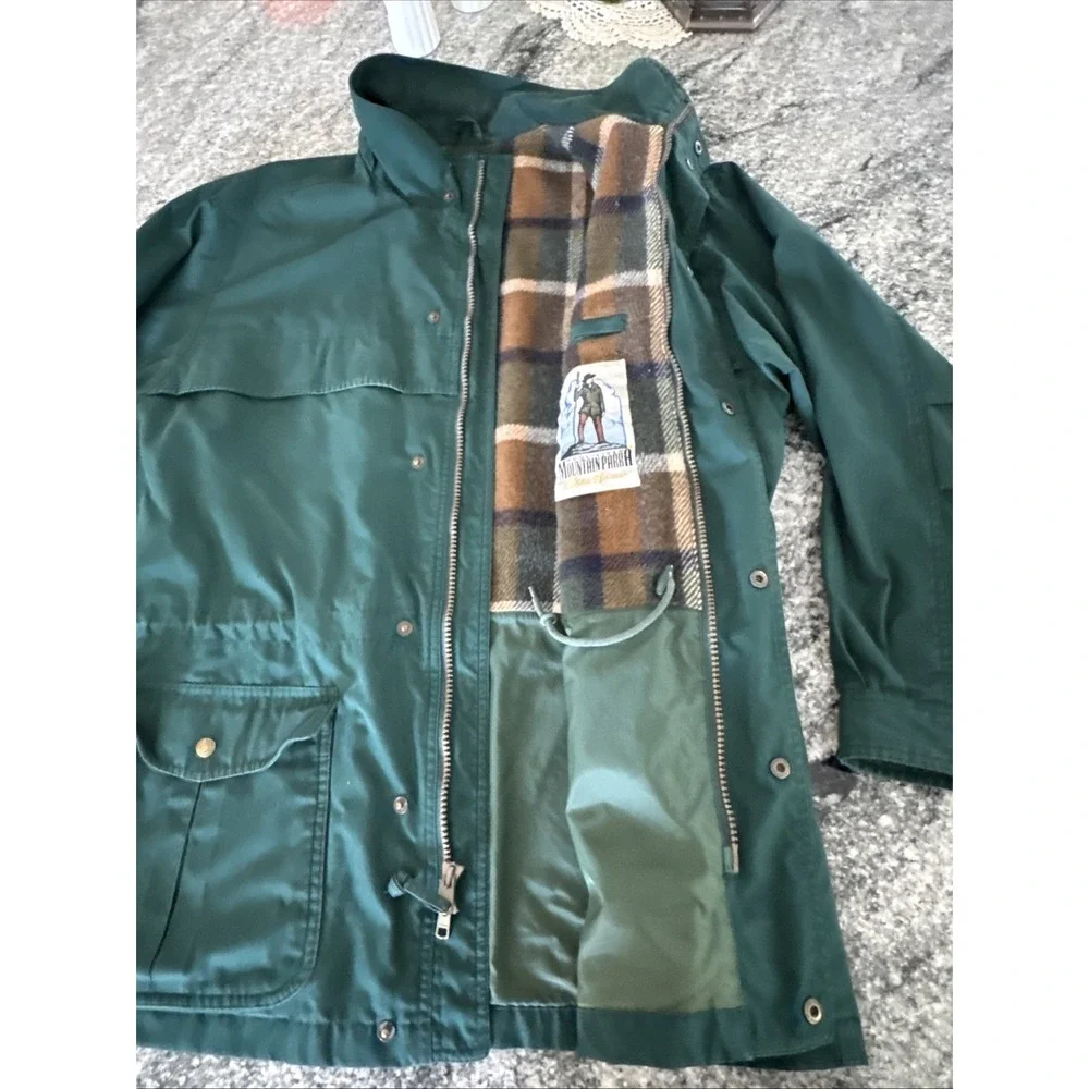 Eddie Bauer Men's Vintage Wool Flannel Lined Mountain Parka Green Large‎ Nice